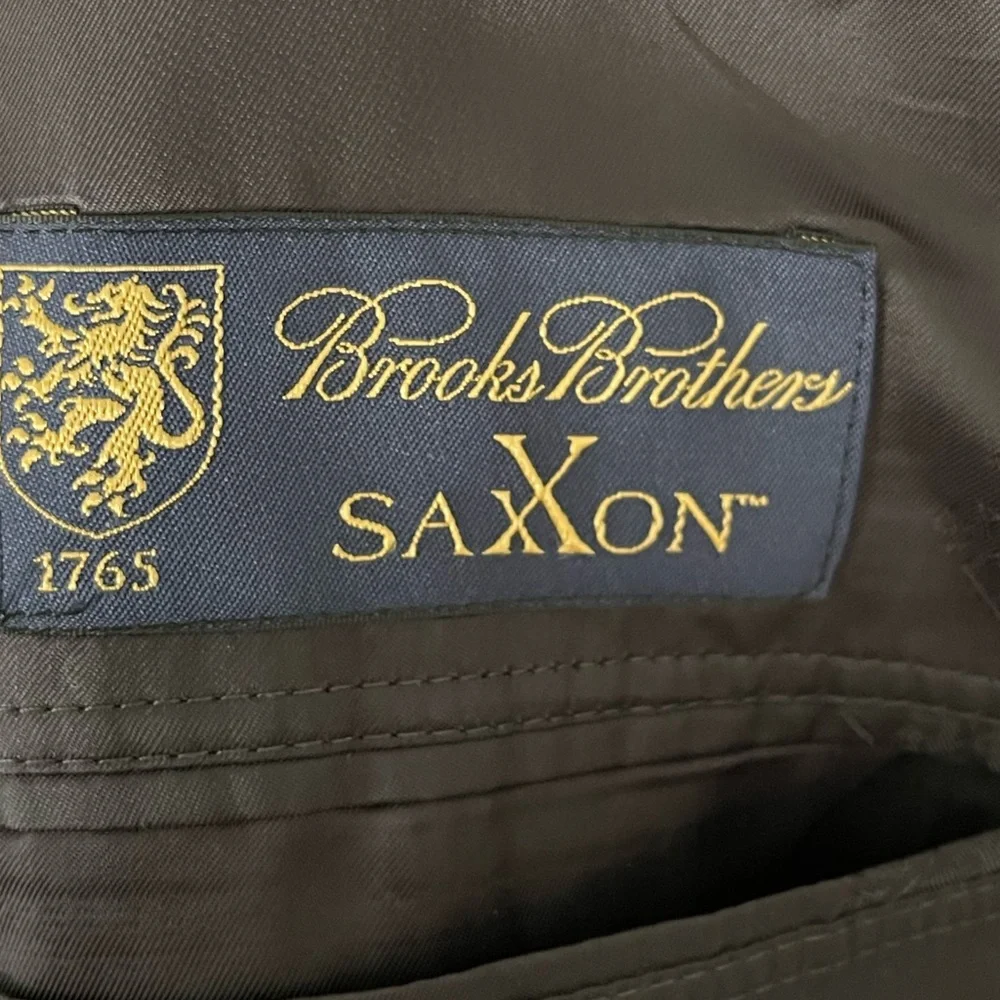 Brooks Brothers Saxxon Wool Madison 1818 Suit Jacket Size 46L